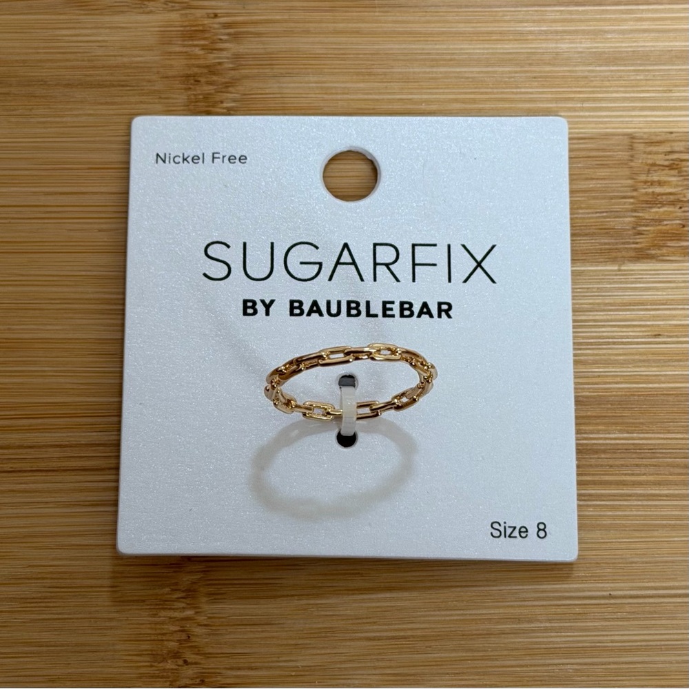 NWT SUGARFIX by BaubleBar Chain Link Ring - Picture 2 of 2